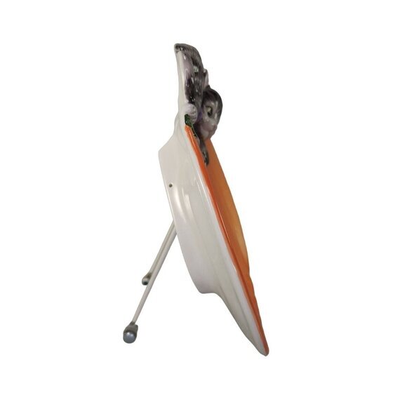 Fitz and Floyd Halloween Snack Plate Cat Jack O‎ Lantern Canape Serving READ - Picture 5 of 7